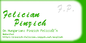 felician pinzich business card